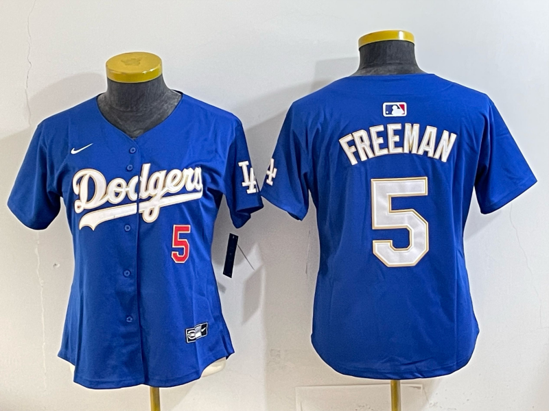 Women Los Angeles Dodgers #5 Freeman blue Nike NFL 2025 jersey 003